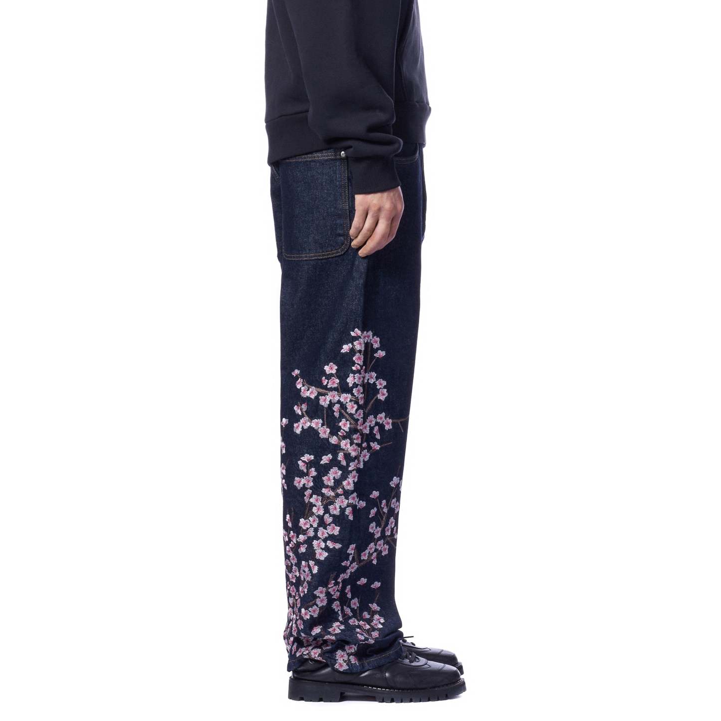Blossom V3 Indigo Raw Denim Jeans | Vintage Streetwear Baggy Pants-Coordom