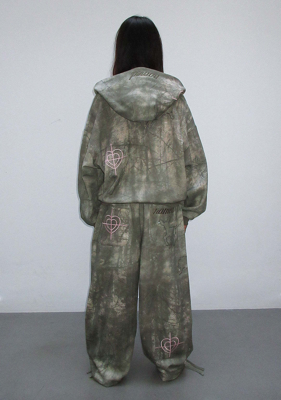 LOVESTRUCK RHINESTONE ZIP HOODIE CAMO-Coordom
