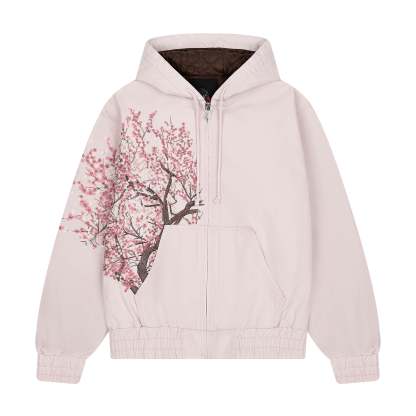 Blossom Workwear Jacket | Vintage Streetwear Casual Oversized Outerwear-Coordom