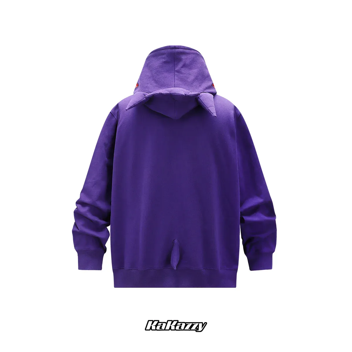 Street style Y2K pattern Full Zip Hoodie Purple-Coordom