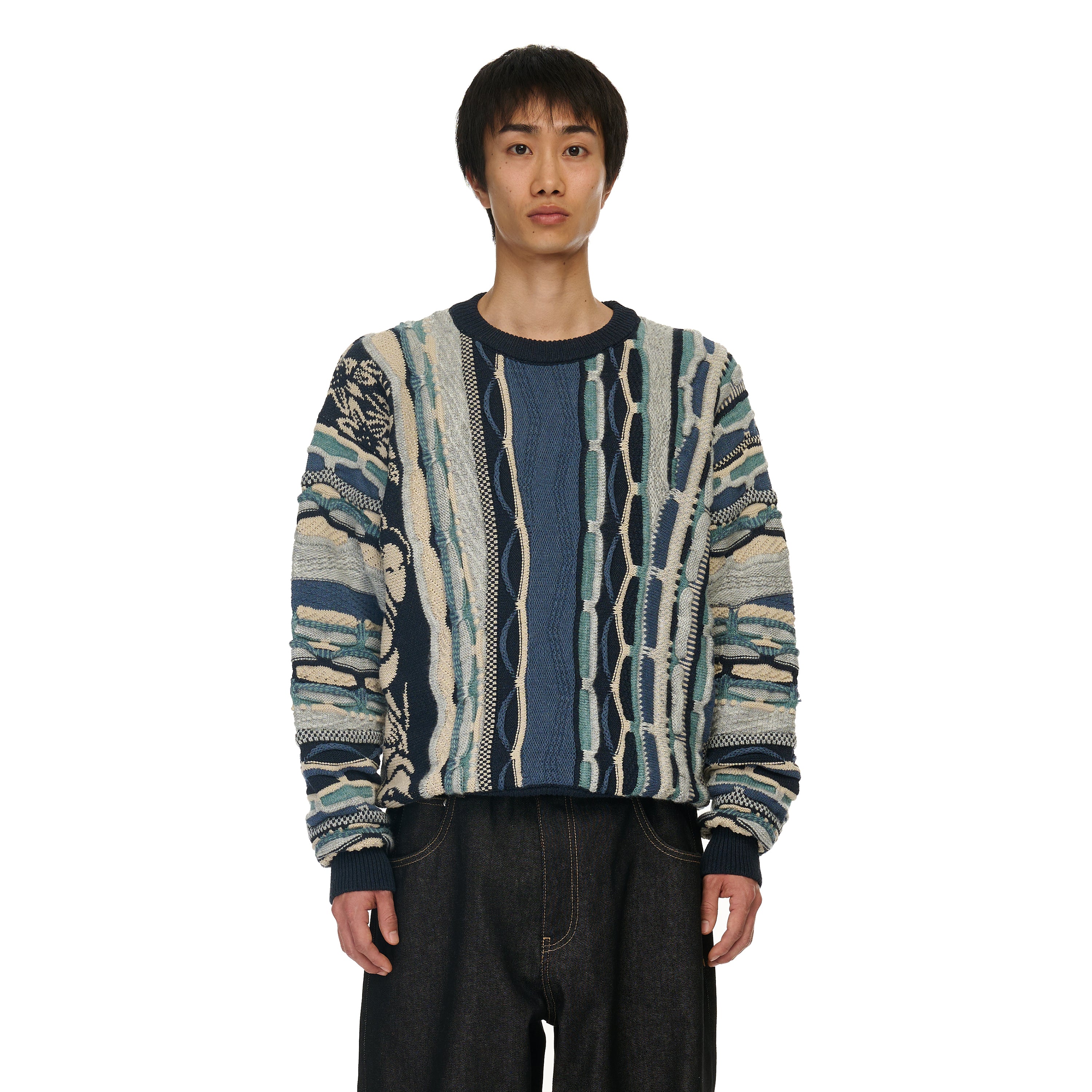 "yakuza v2" Knit dark blue-Coordom