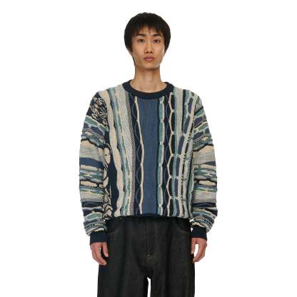 "yakuza v2" Knit dark blue-Coordom