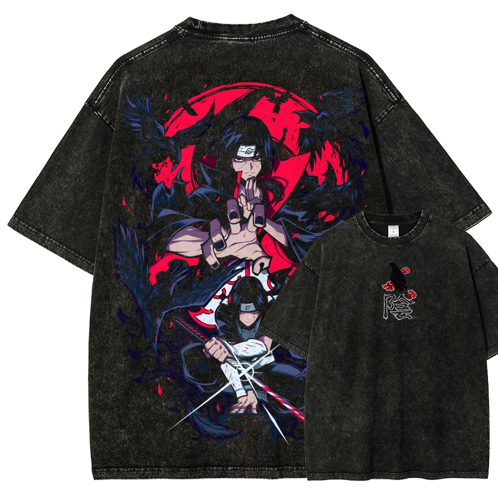 Naruto Unisex Fit Washed T-Shirt 2507030042-Coordom