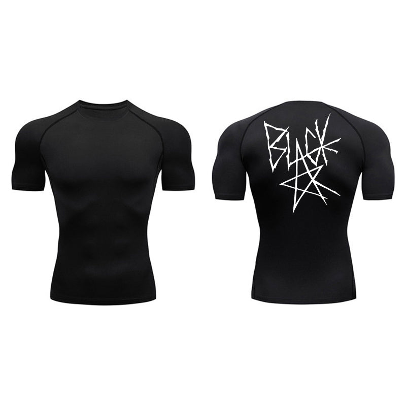 Black Star Compression T-Shirt-Coordom