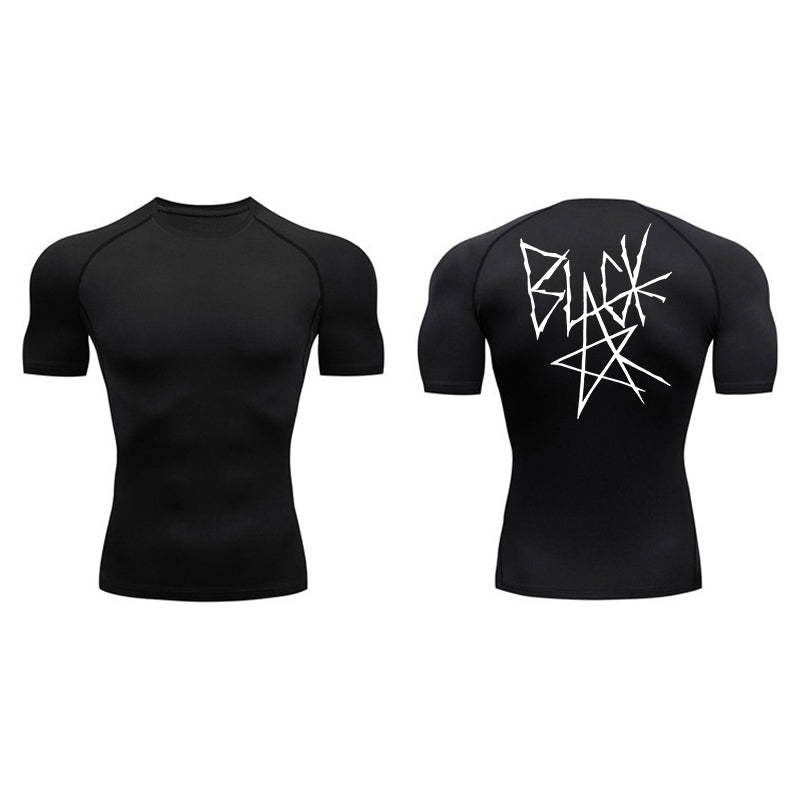 Black Star Compression T-Shirt-Coordom