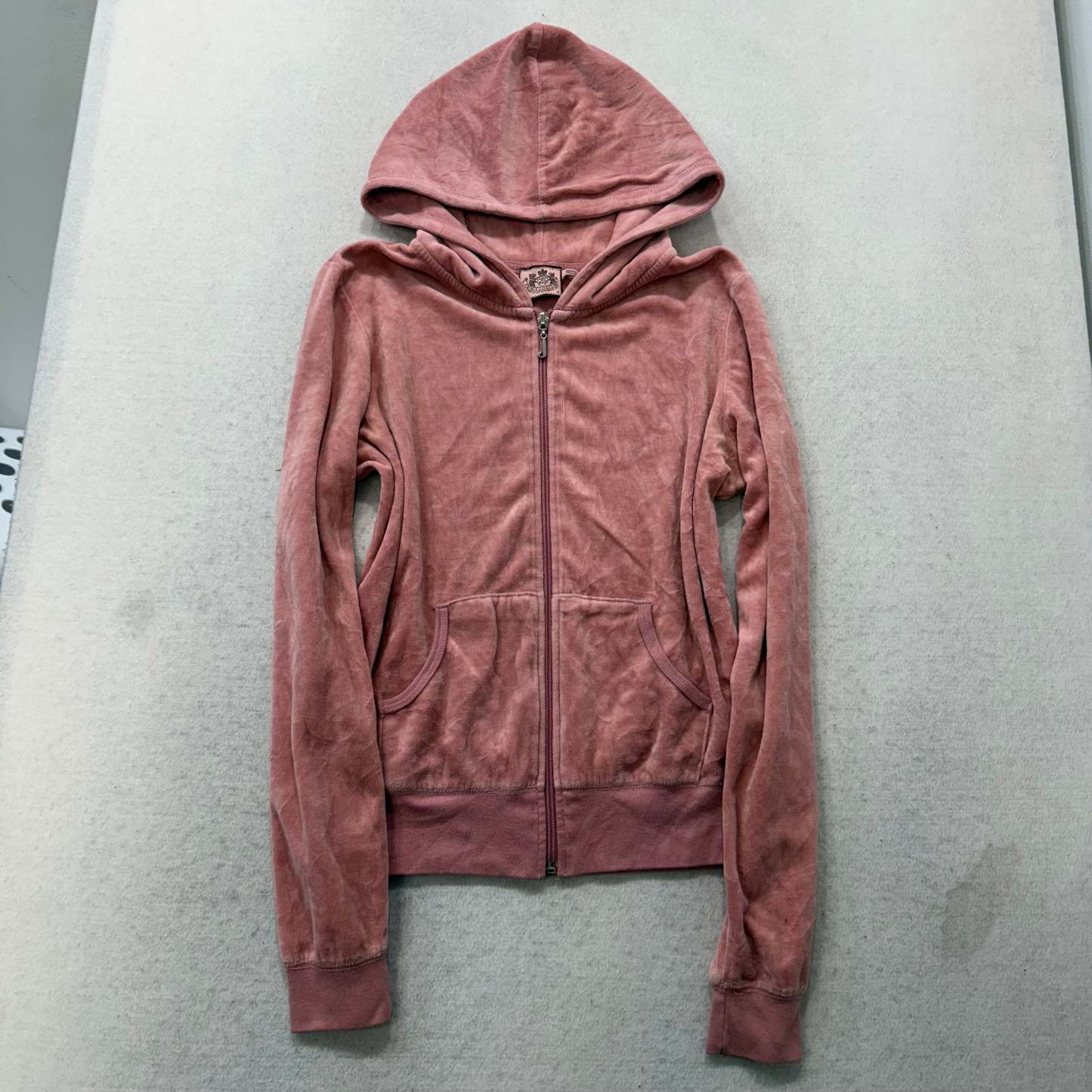 Vintage Juicy Couture Scottie Dogs Women's Pink Velour Zip-Up Hoodie Y2k Size S-Coordom