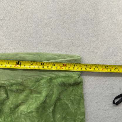 Vintage Juicy Couture Women Apple Green Velour Flared Track Pant Low Rise Size L-Coordom