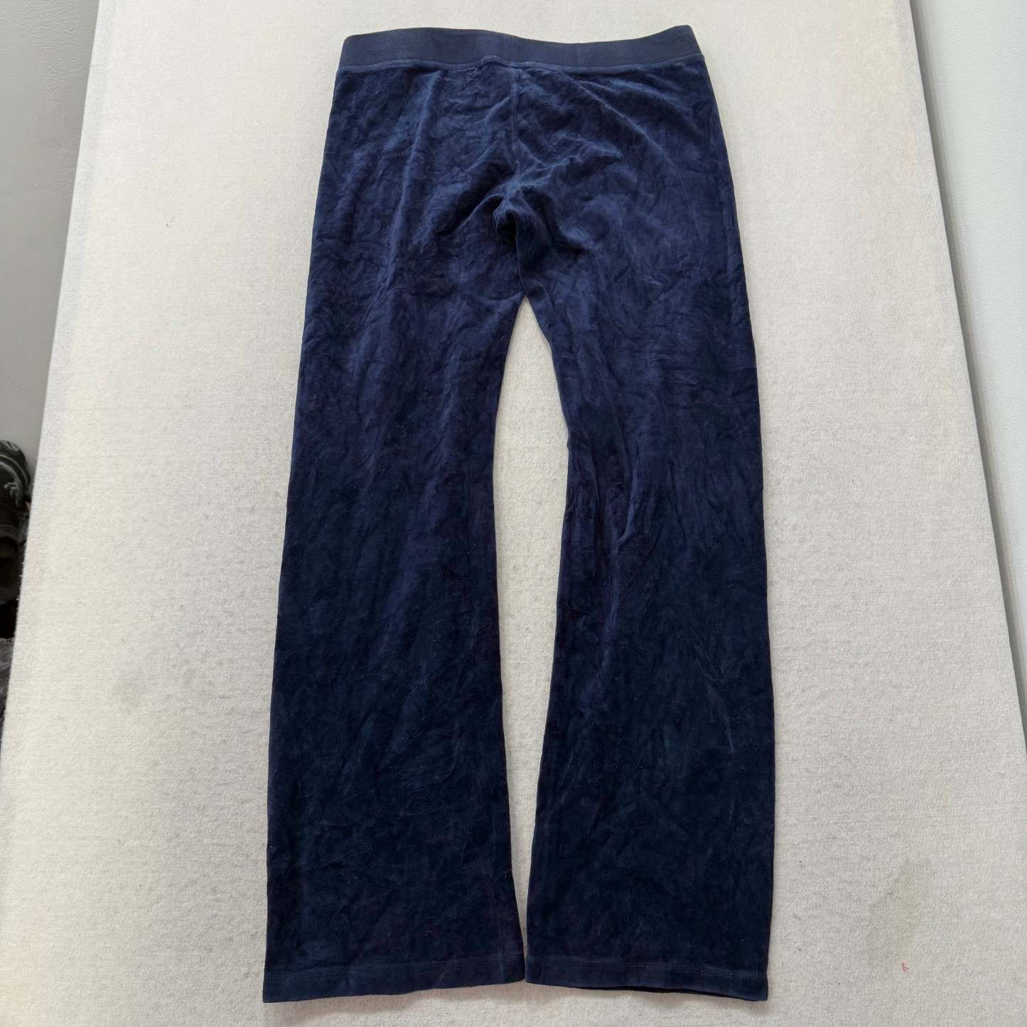 Juicy Couture “Juicy Coconut” Navy Velour Tracksuit Set Hoodie & Pants Size XL-Coordom