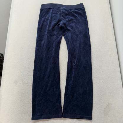Juicy Couture “Juicy Coconut” Navy Velour Tracksuit Set Hoodie & Pants Size XL-Coordom