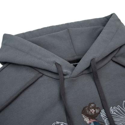"sashiko" Hoodie grey-Coordom