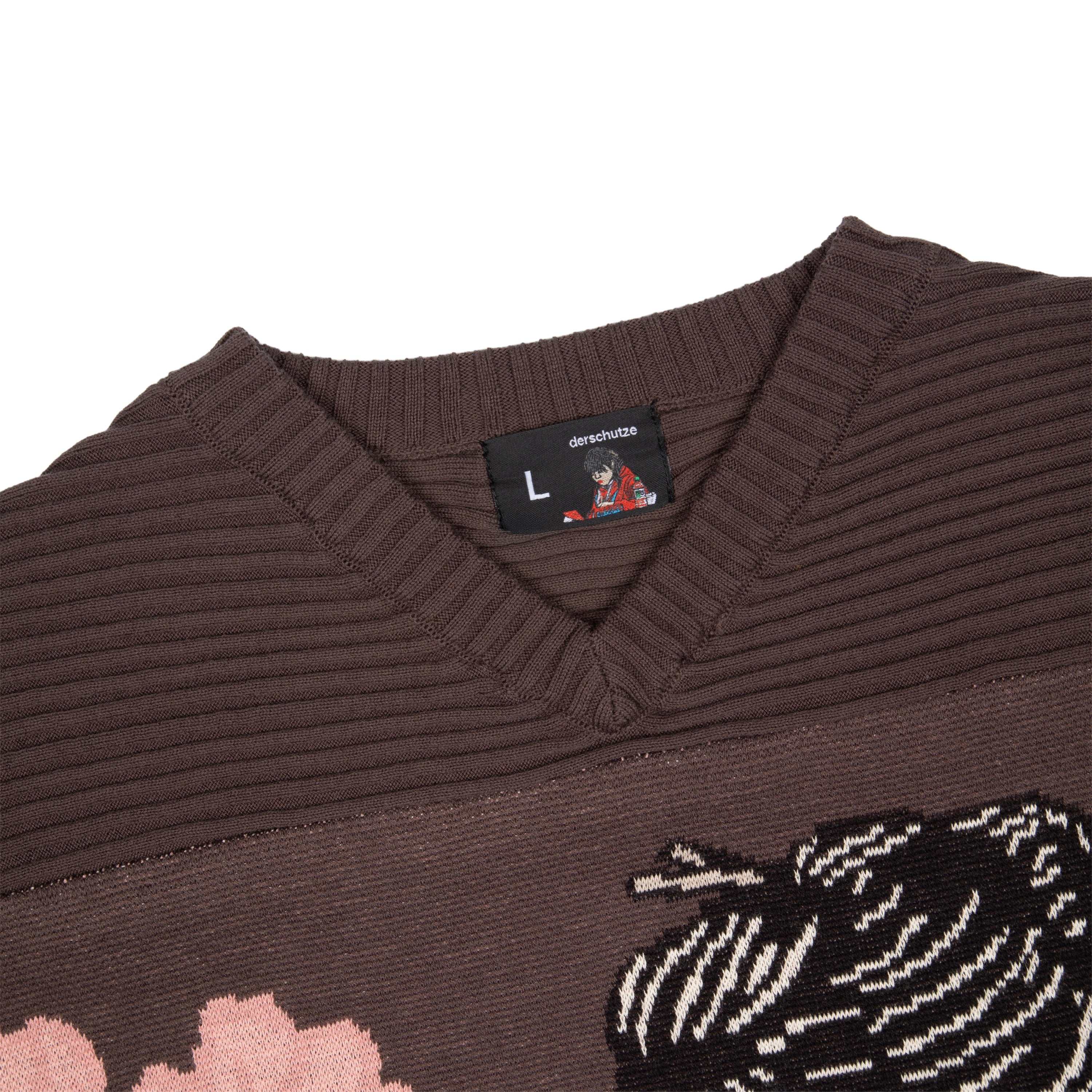 "yakuza v2" knitted Jersey brown-Coordom