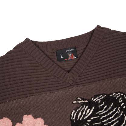 "yakuza v2" knitted Jersey brown-Coordom