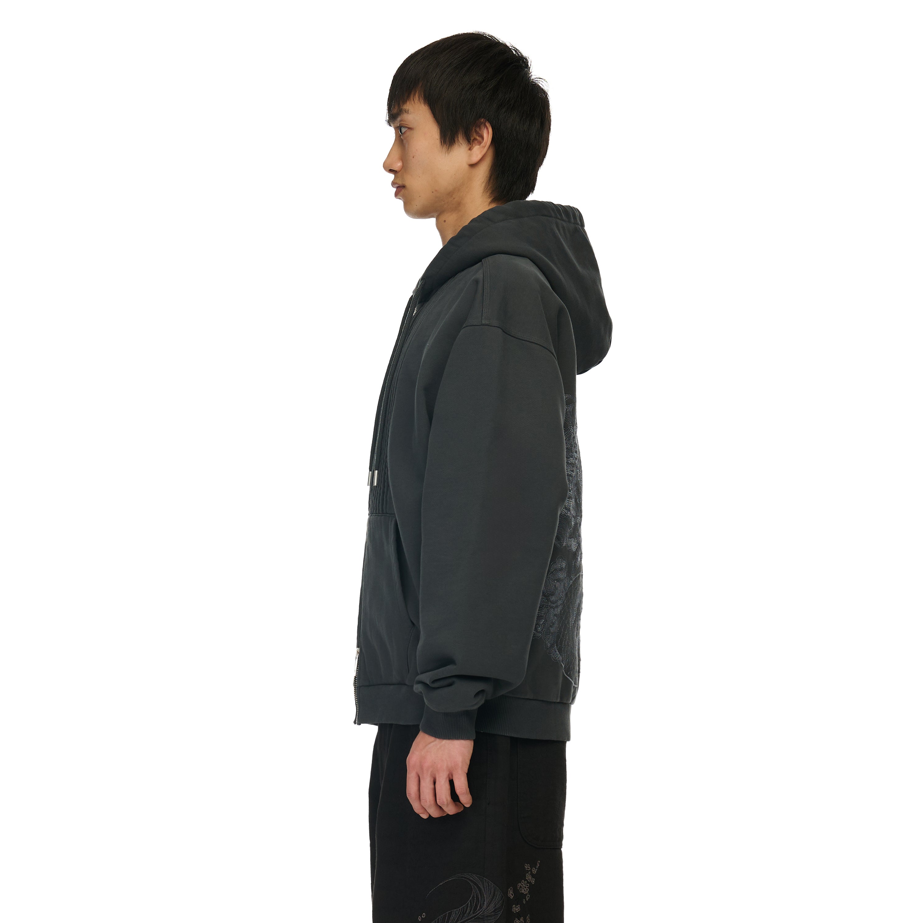 "yakuza v2" Zip Up grey-Coordom