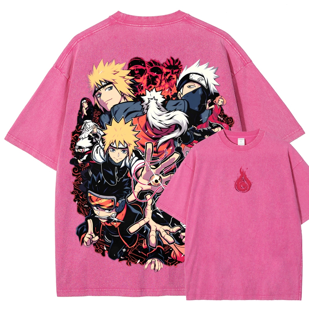 Naruto Unisex Fit Washed T-Shirt 2507030098-Coordom