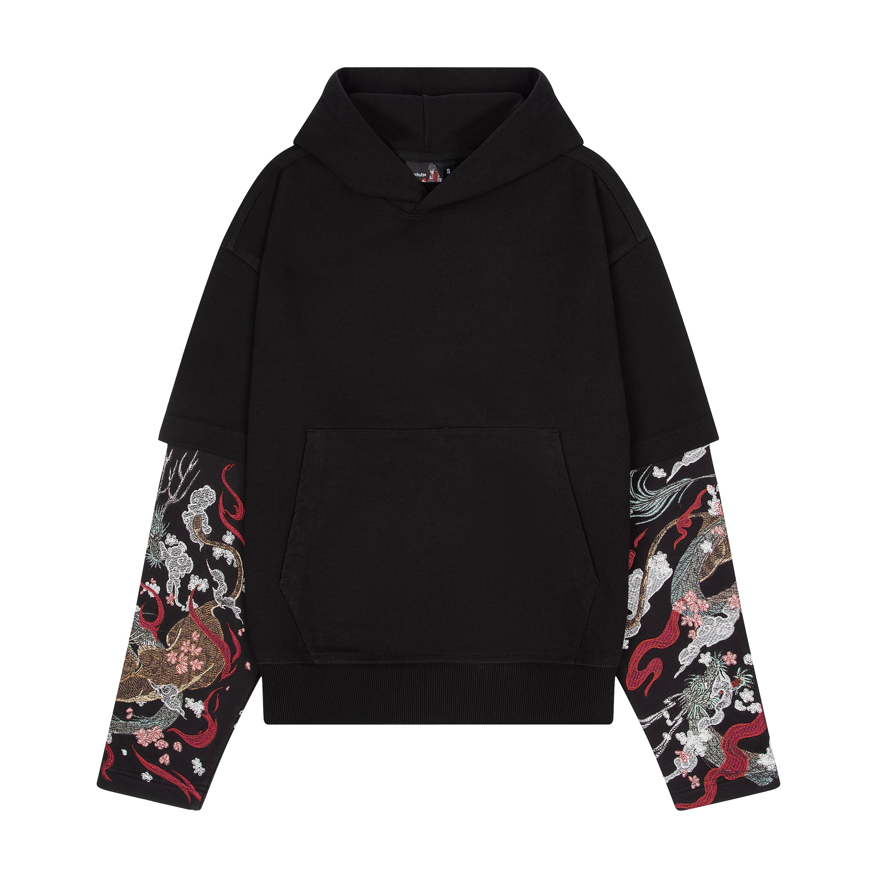 "yakuza" double sleeve Hoodie-Coordom