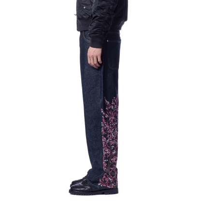 Blossom V3 Indigo Raw Denim Jeans (02) | Vintage Streetwear Baggy Pants-Coordom