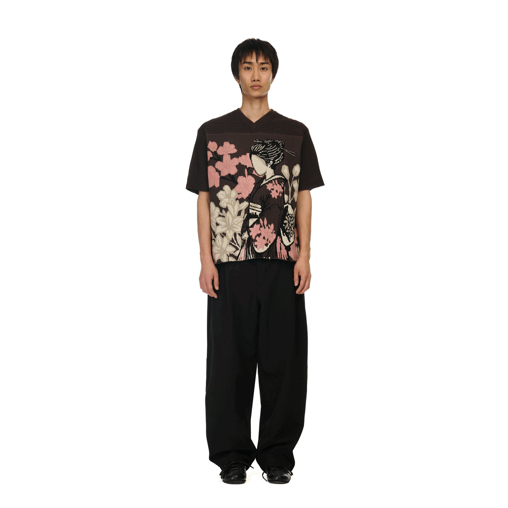 "yakuza v2" knitted Jersey brown-Coordom