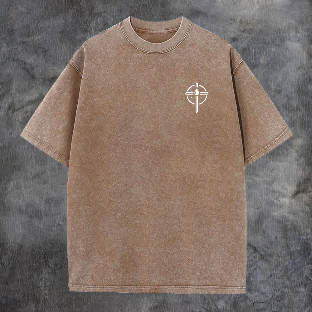 John 3:16 Washed T-shirt-Coordom