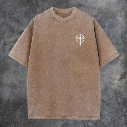 John 3:16 Washed T-shirt-Coordom