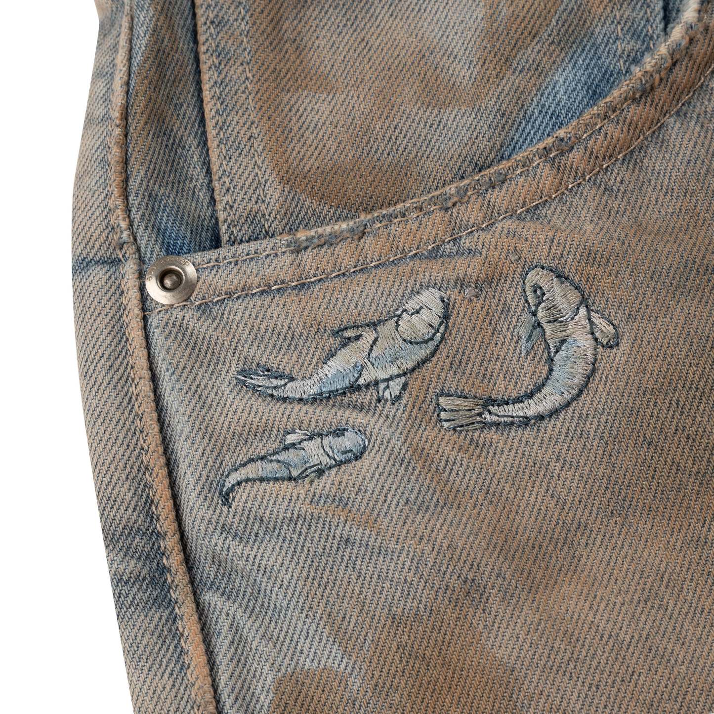 "koi fish v2" denim mud wash-Coordom
