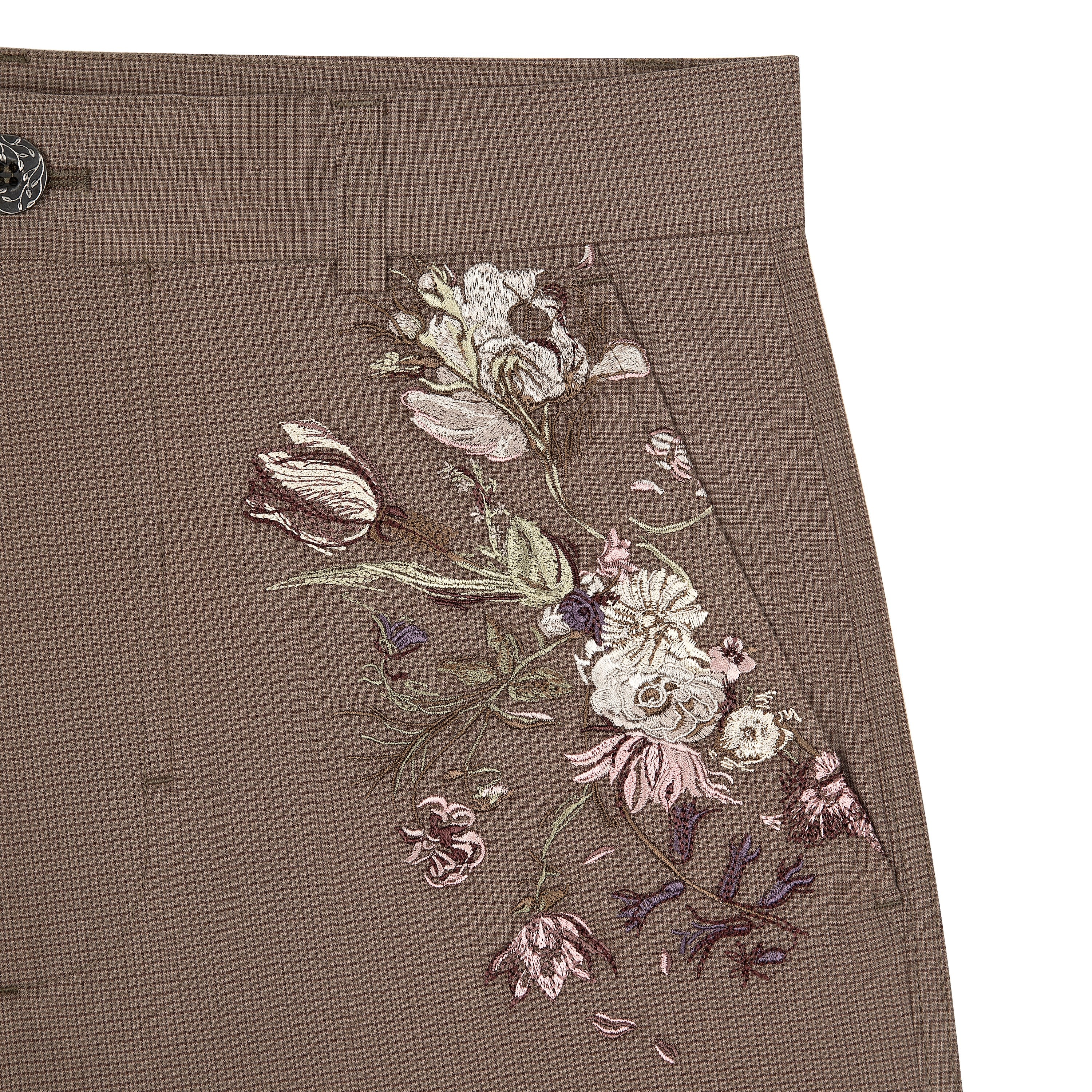 "garden of eden" plaid patterned Trousers-Coordom