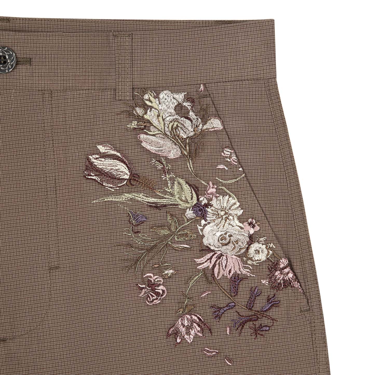 "garden of eden" plaid patterned Trousers-Coordom
