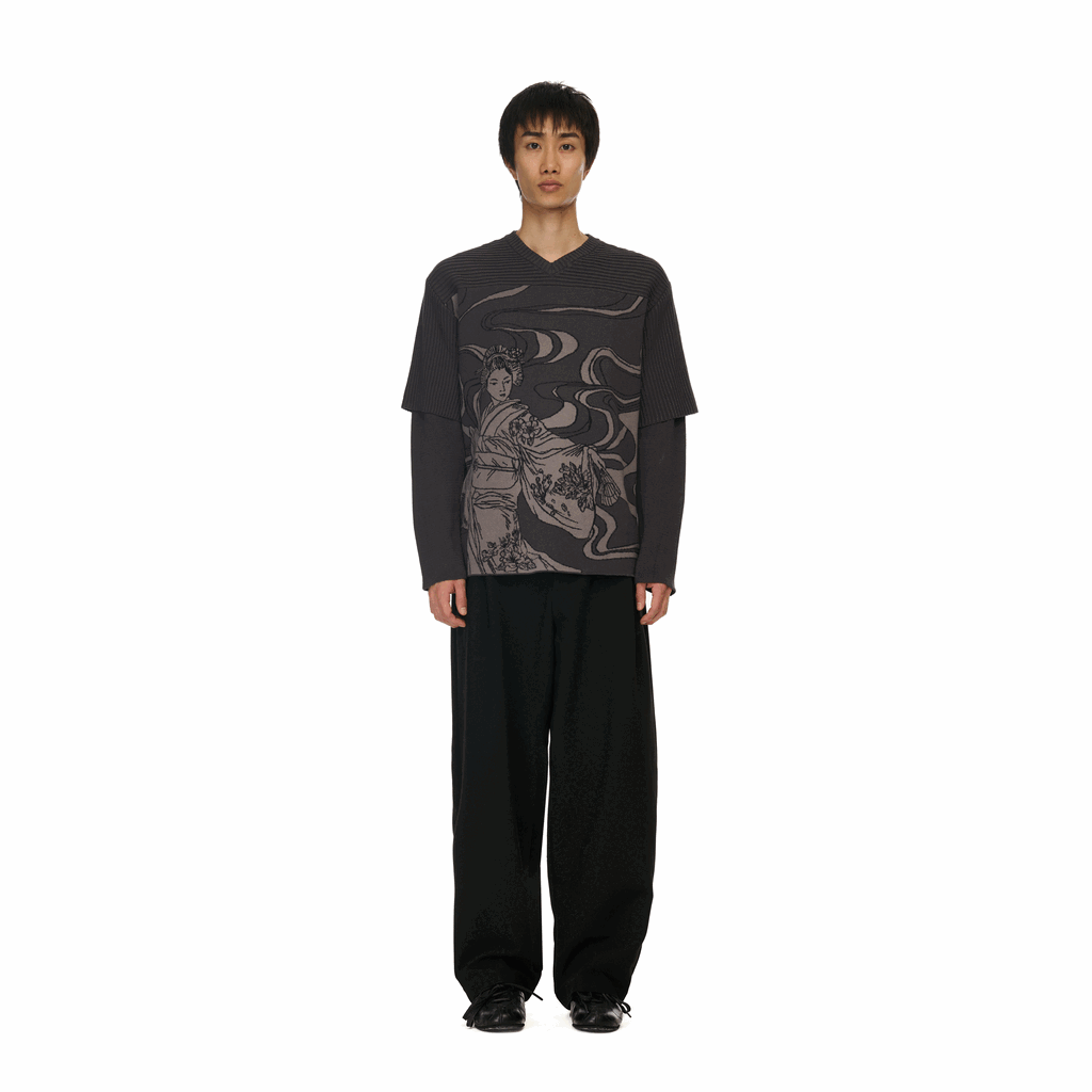 "yakuza" Layered knitted Jersey-Coordom