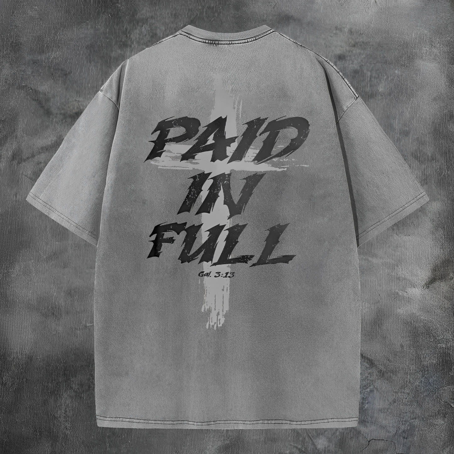 Paid In Full Printed Men's Washed Tee-Coordom