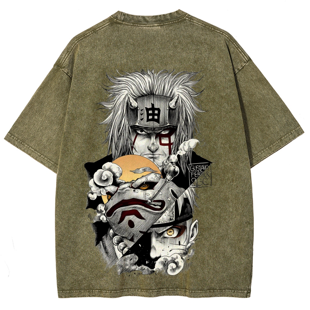 Naruto Unisex Fit Washed T-Shirt 2508017672-Coordom