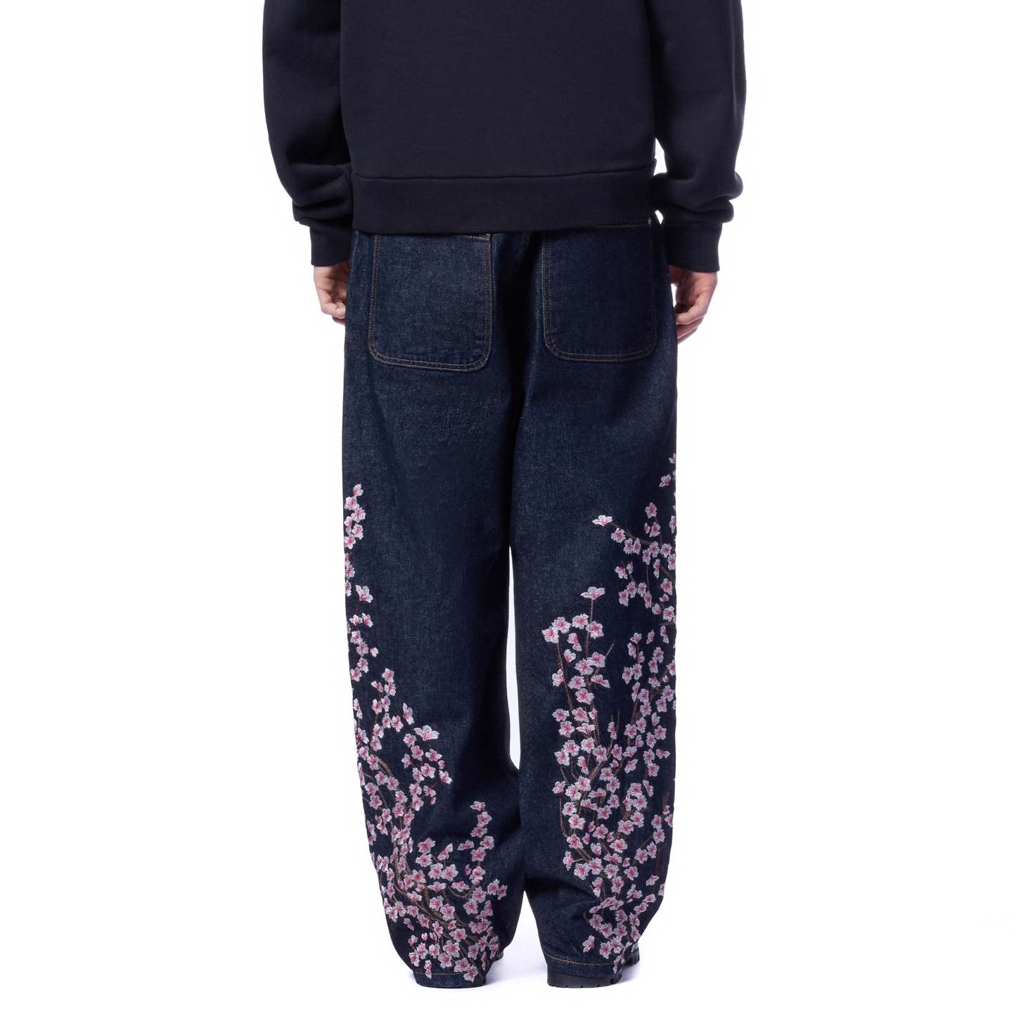 Blossom V3 Indigo Raw Denim Jeans | Vintage Streetwear Baggy Pants-Coordom