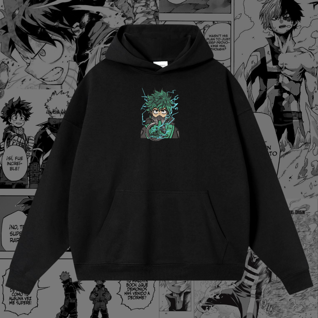 Midoriya Embroidered Hoodie | My Hero Academia Inspired-Coordom