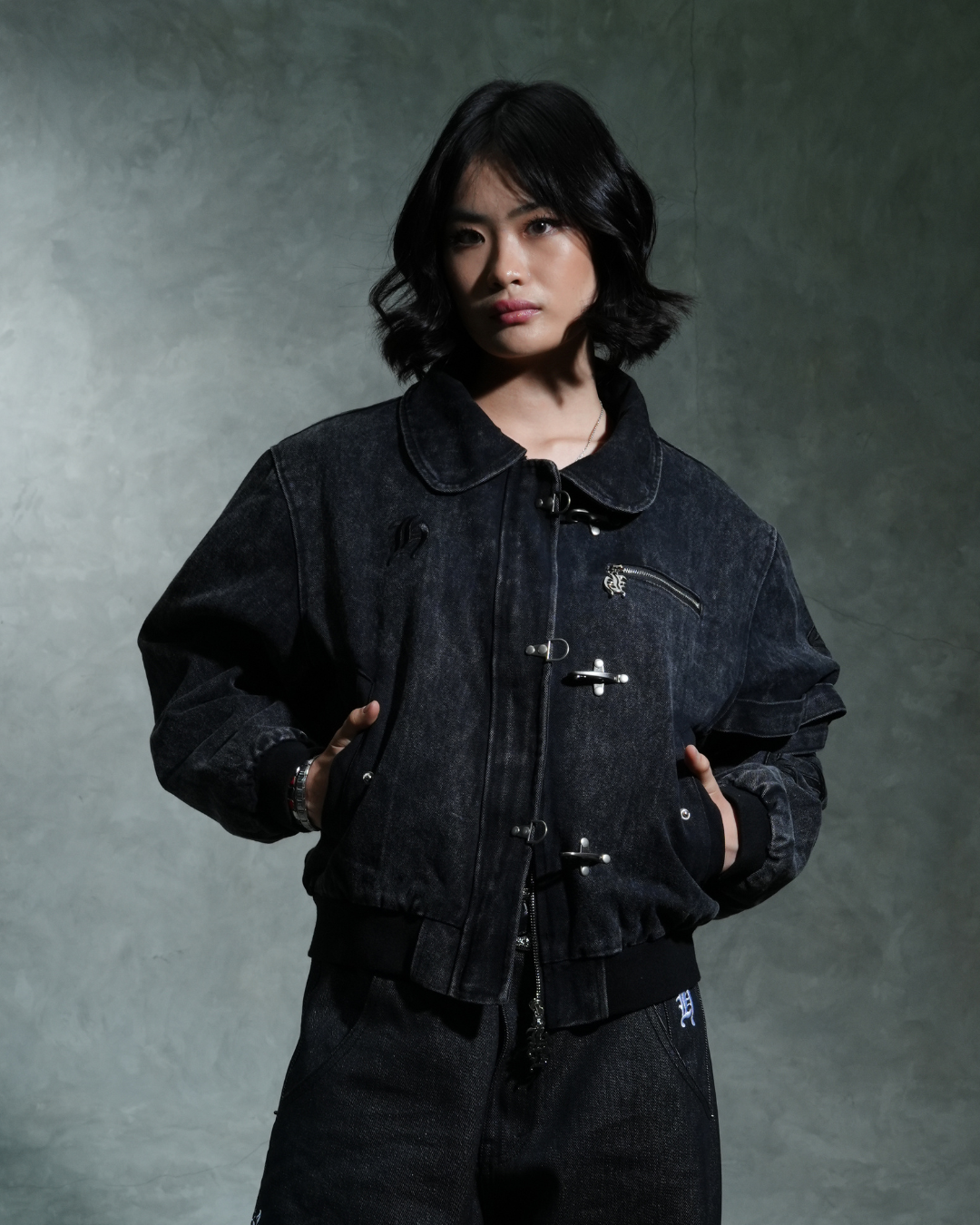 jigoku clasp jacket oversized streetwear casual jacket ready stock-Coordom