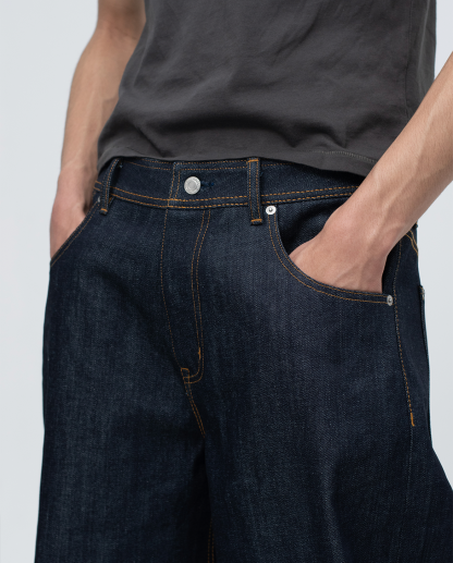OKAYAMA RAW SELVEDGE BAGGY JEANS-Coordom