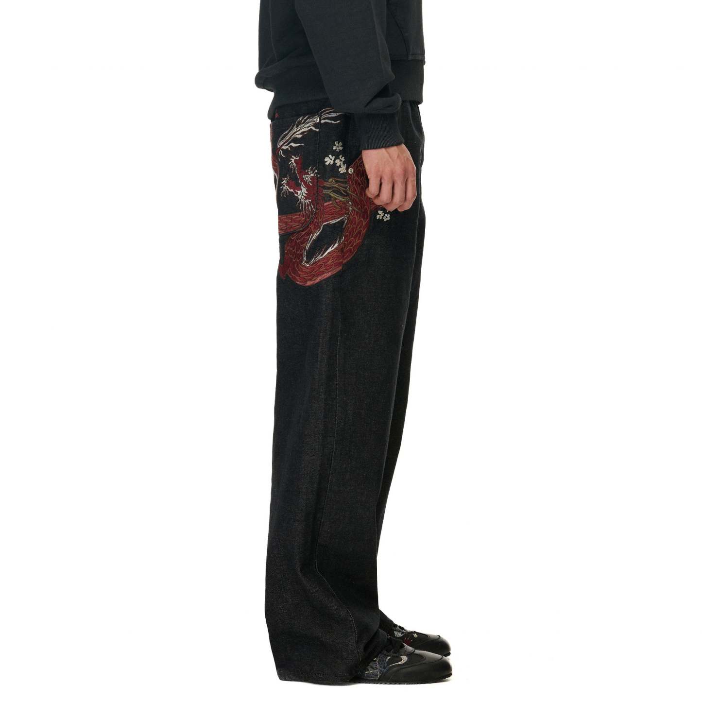 "yakuza" raw Denim black-Coordom