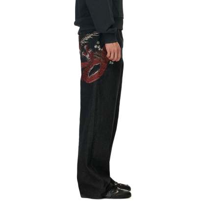 "yakuza" raw Denim black-Coordom