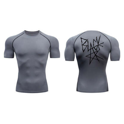 Black Star Compression T-Shirt-Coordom