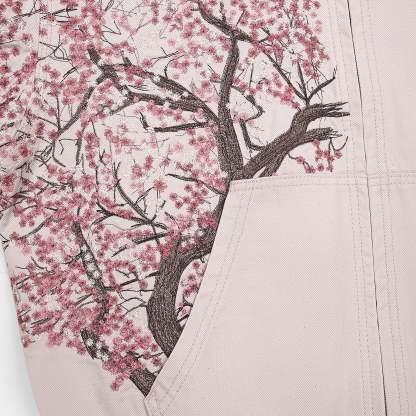 Blossom Workwear Jacket | Vintage Streetwear Casual Oversized Outerwear-Coordom