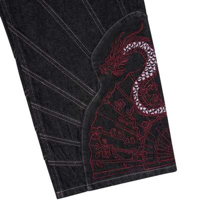 "yakuza" raw Denim black 03-Coordom