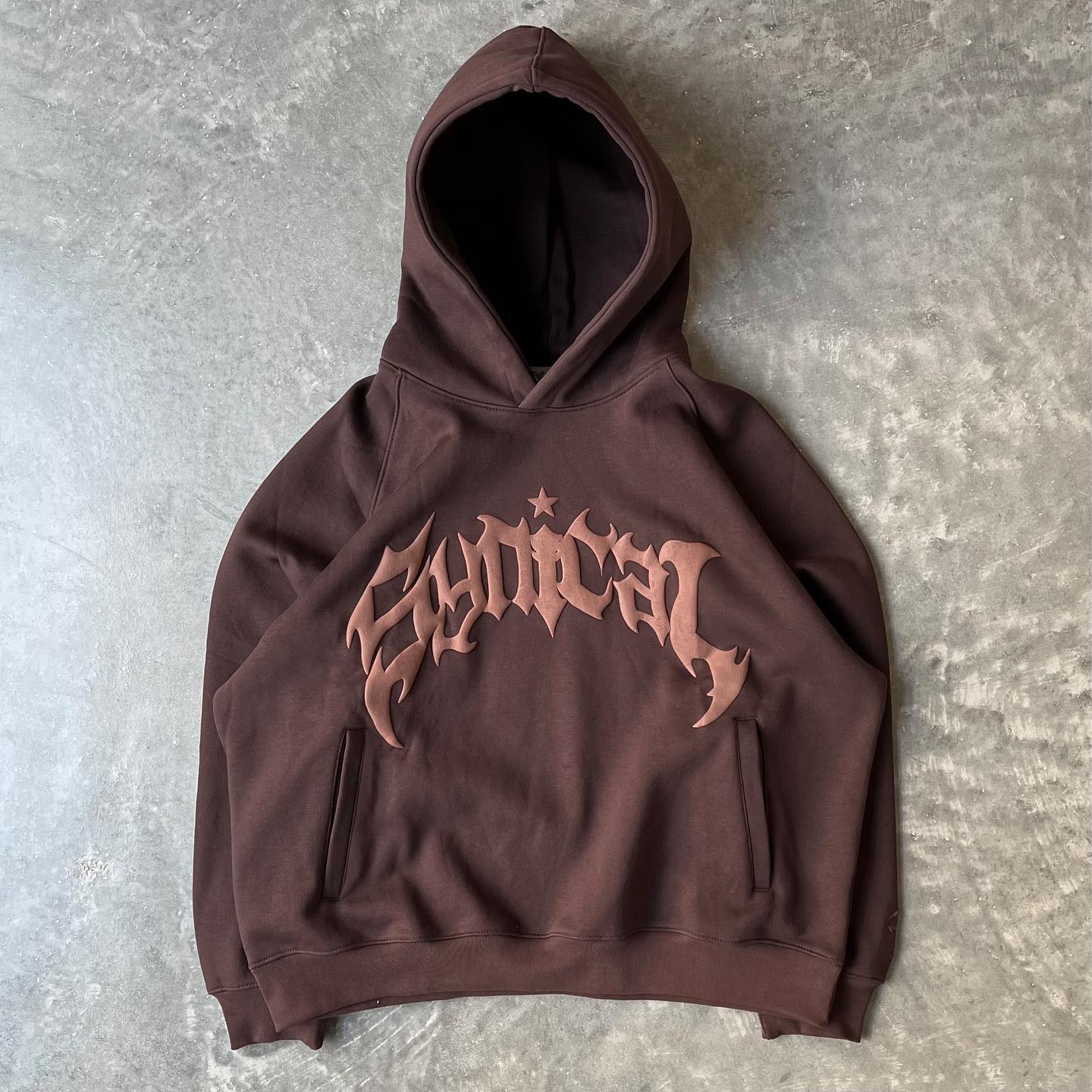 Puff Print Monochrome Reborn Hoodie-Coordom
