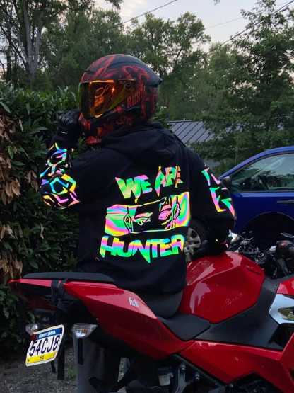 Rumi Rainbow Reflective Hoodie-Coordom