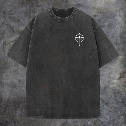 John 3:16 Washed T-shirt-Coordom