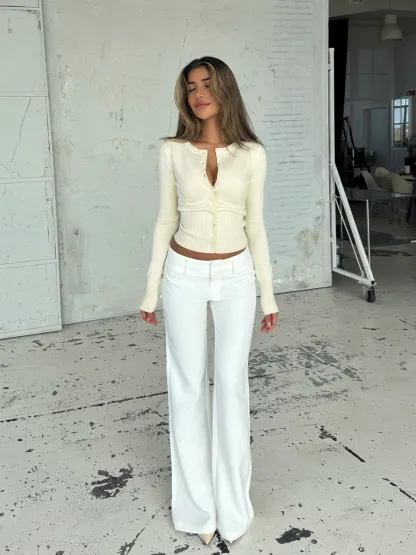 Livia low waist trousers (Buy 2 Free Shipping）-Coordom