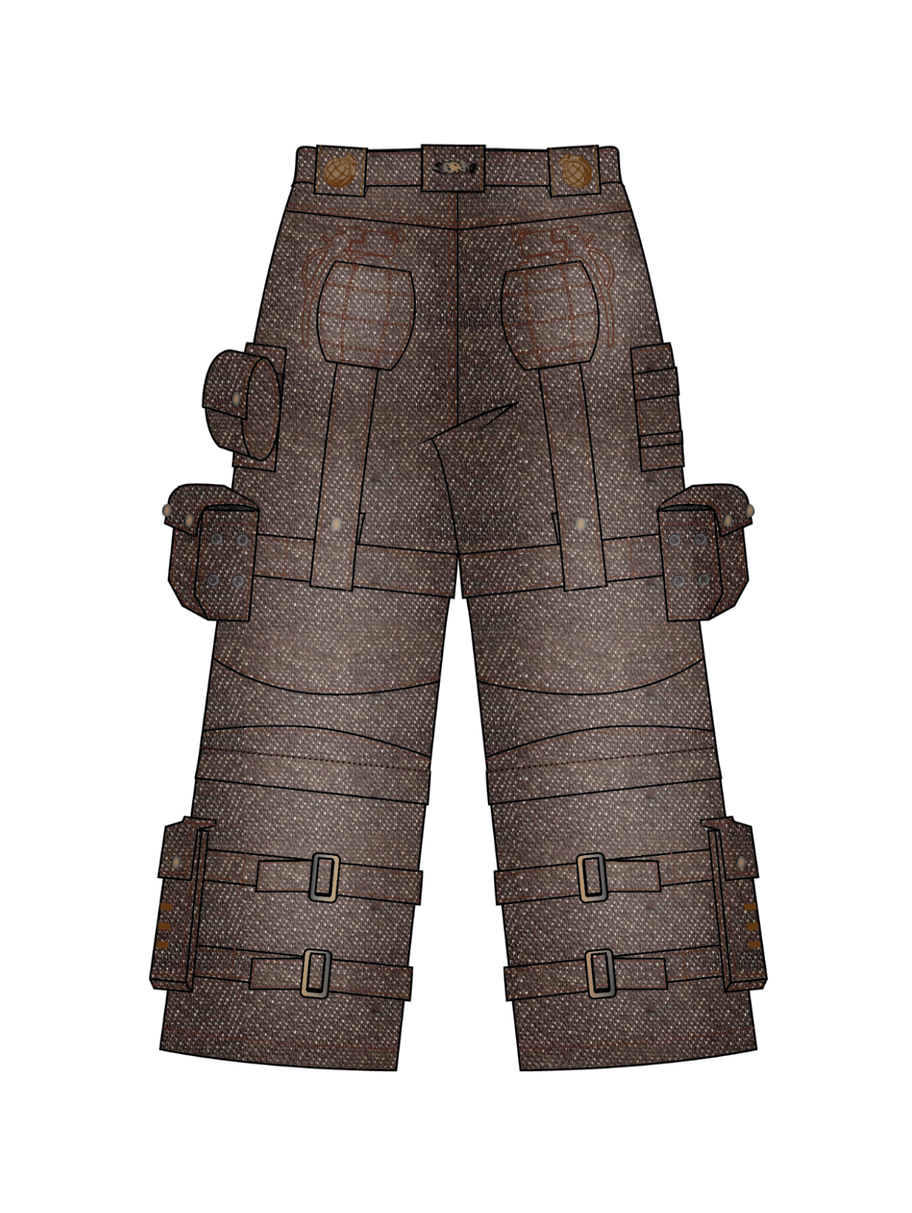 "ACADEMY" Cargo Pants Brown-Coordom