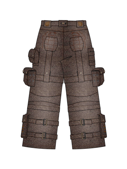 "ACADEMY" Cargo Pants Brown-Coordom
