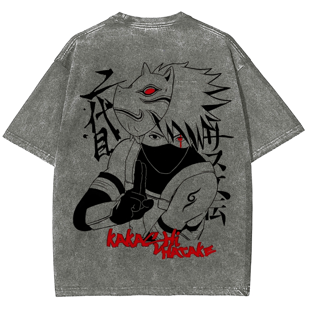 Naturo Kakashi Hatake Unisex Fit Washed T-Shirt 2505011258-Coordom