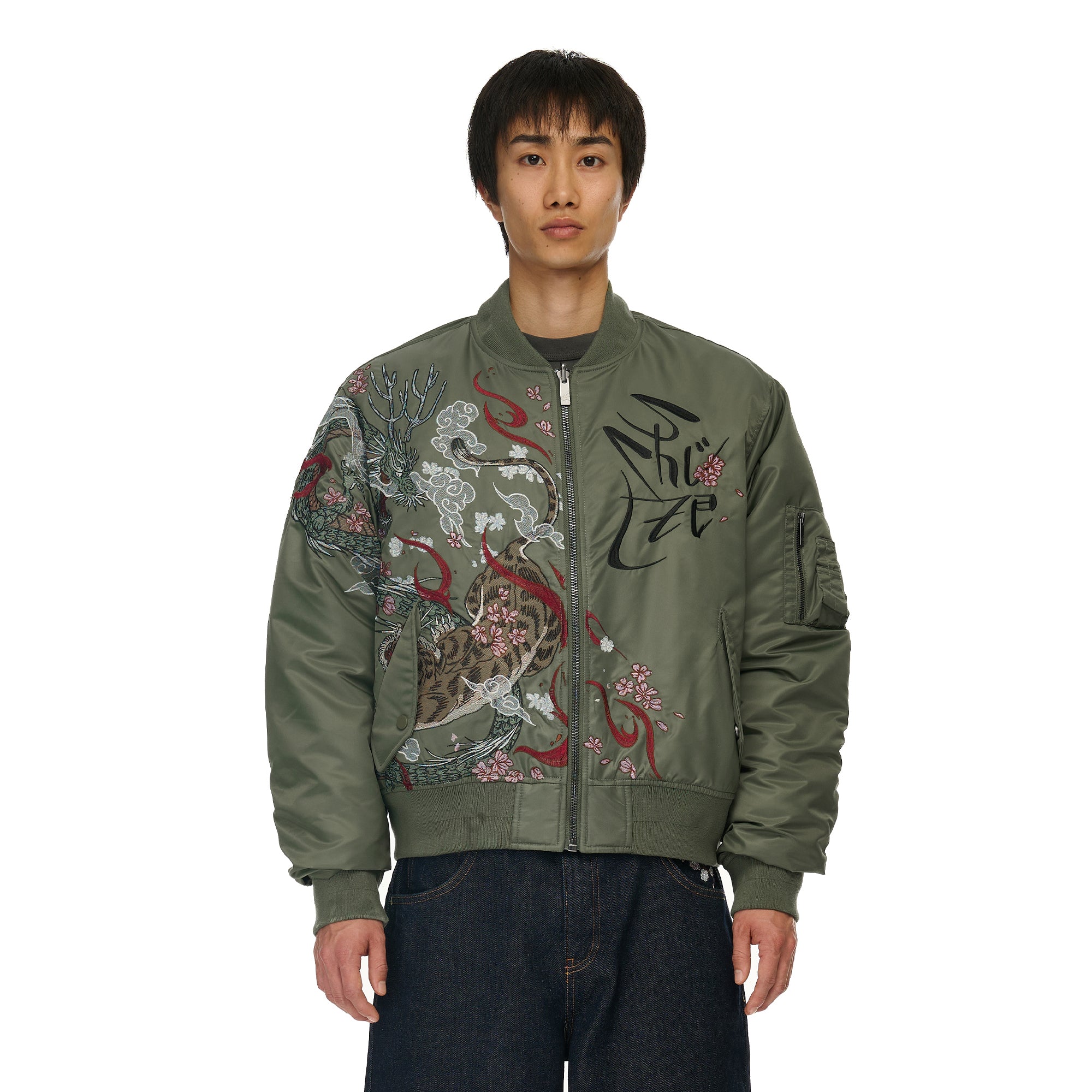 "yakuza v2" bomber Jacket dark green-Coordom
