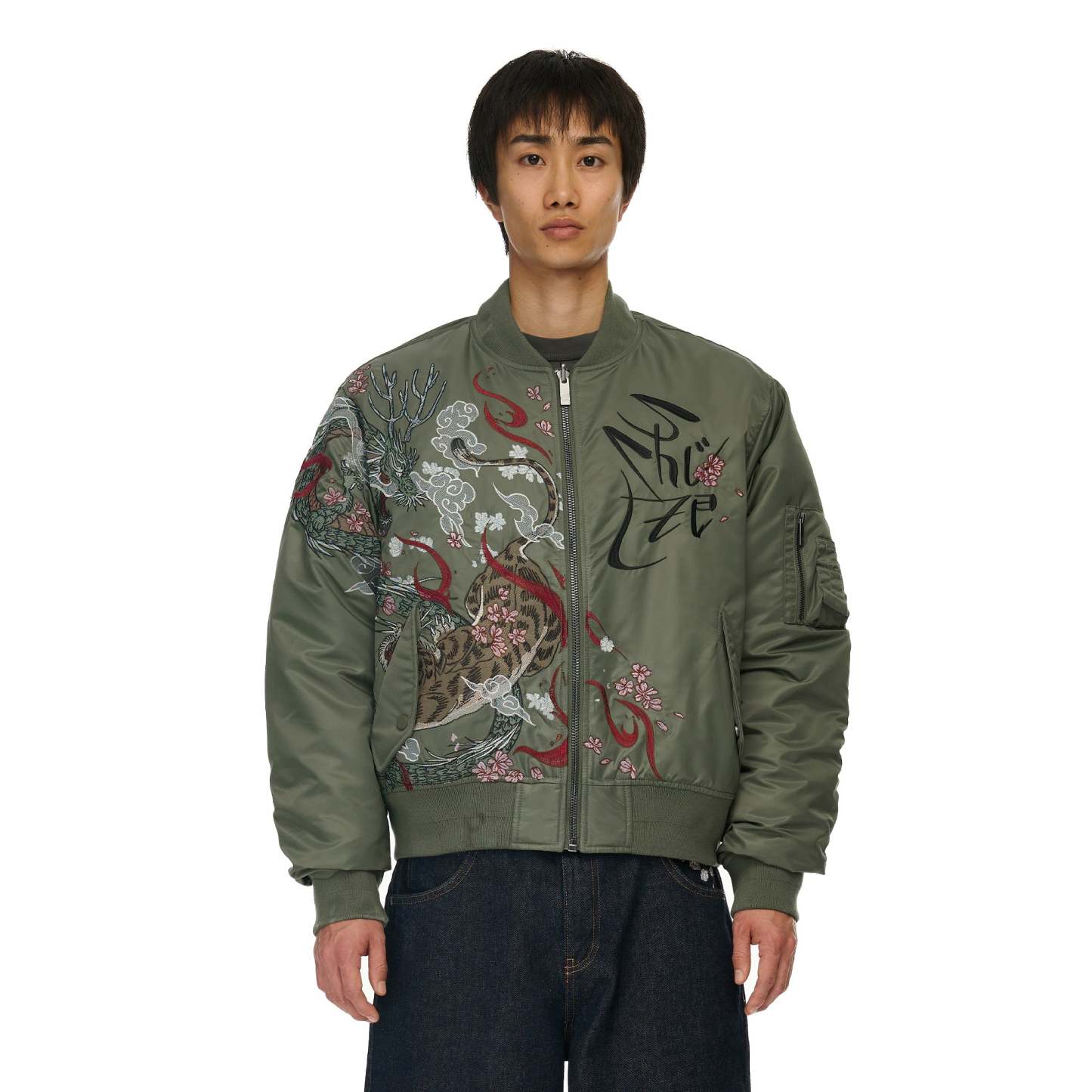 "yakuza v2" bomber Jacket dark green-Coordom