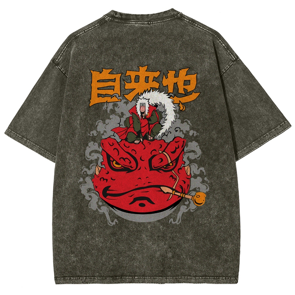 JIRAIYA Washed T-Shirt-Coordom