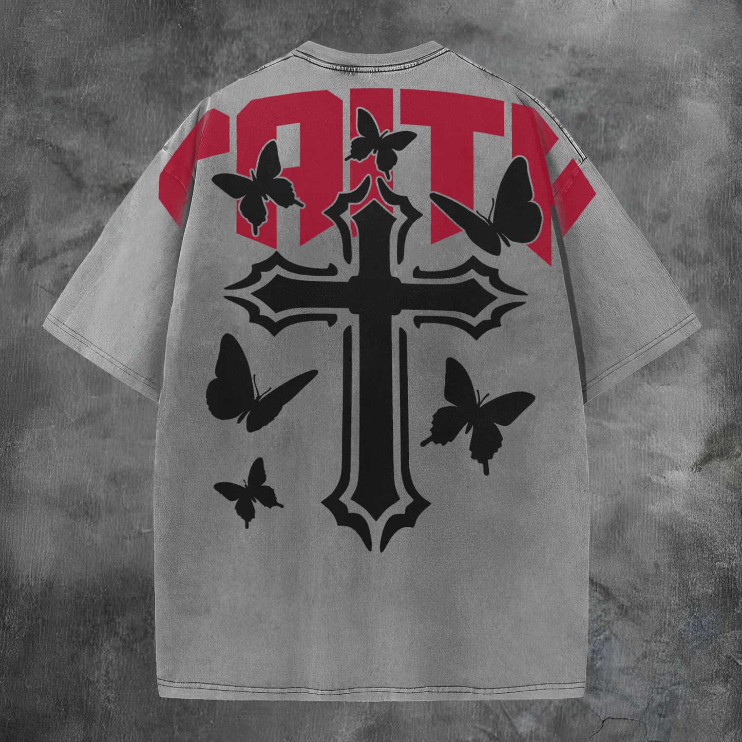 Faith Printed Men's Washed Tee-Coordom