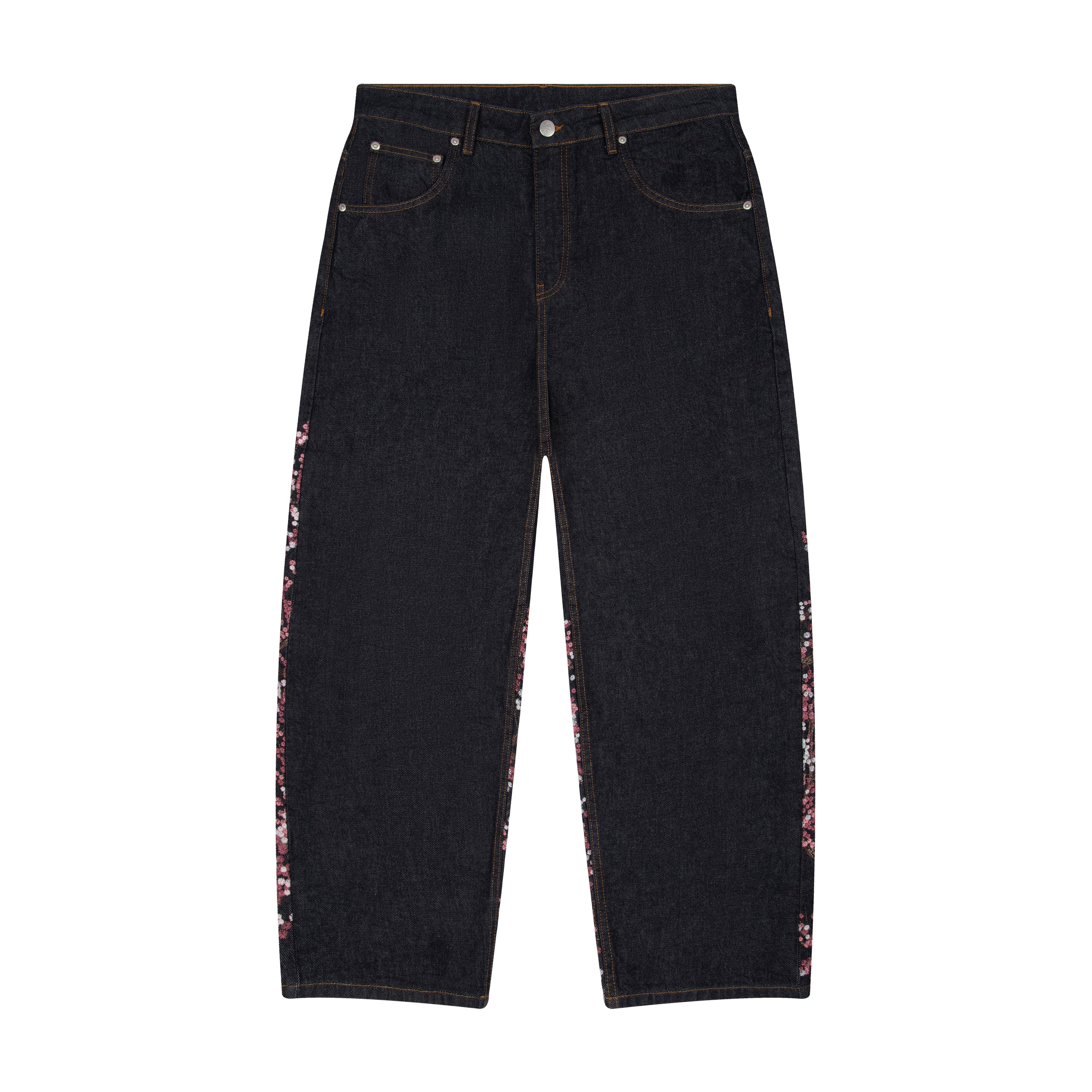 Blossom V3 Indigo Raw Denim Jeans (02) | Vintage Streetwear Baggy Pants-Coordom